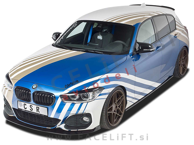 BMW 1 F20 F21 LCI 15-19 podaljšek sprednjega odbijača karbon (sijaj)