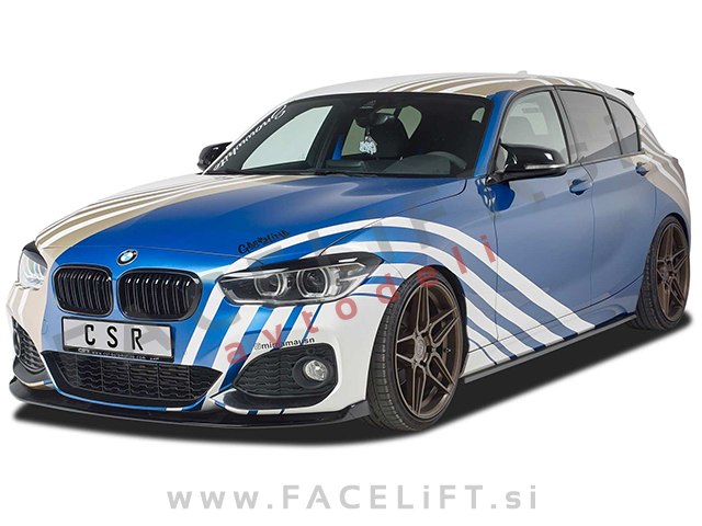 BMW 1 F20 F21 LCI 15-19 podaljšek sprednjega odbijača črni (mat)