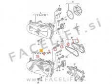VW Golf 3 91-99 žaromet levi VW Golf 3 91-99 žaromet levi