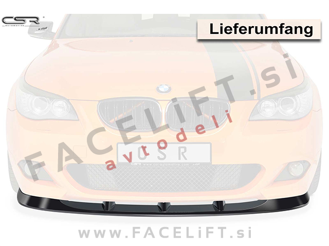BMW 5 E60 E61 03-10 podaljšek sprednjega odbijača karbon (sijaj)