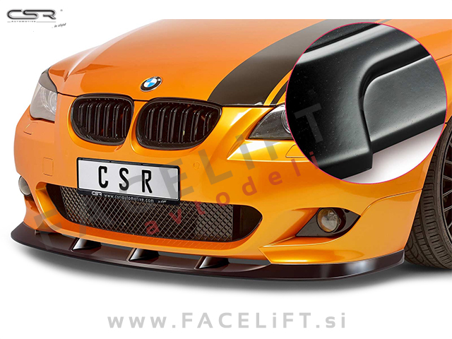 BMW 5 E60 E61 03-10 podaljšek sprednjega odbijača črni (mat)