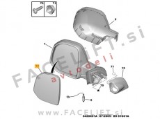 Citroen Berlingo / (08-12) / steklo ogledala / ogrevano / desno