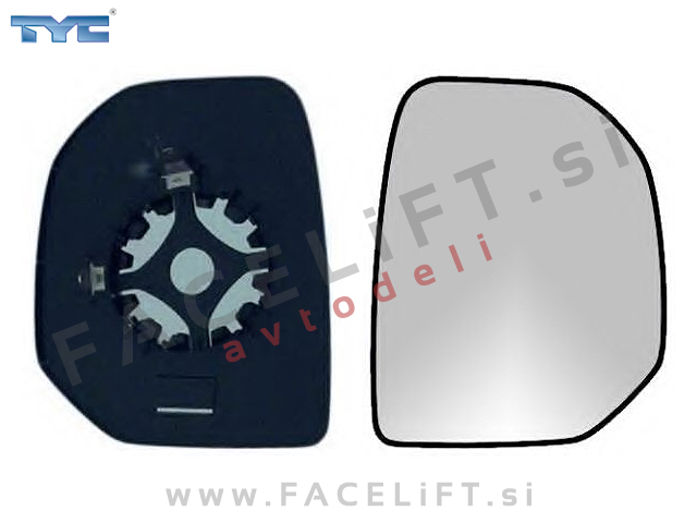 Peugeot Partner / (08-12) / steklo ogledala / ogrevano / desno