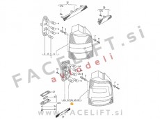 VW T5 09-15 zadnja luč desna