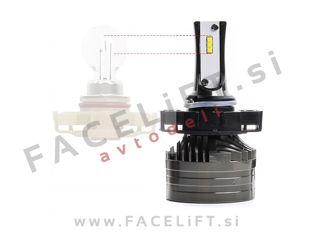 LED kit H16 CSP 2x 30W (2x 5000lm) 6000K CANBUS 12V 24V