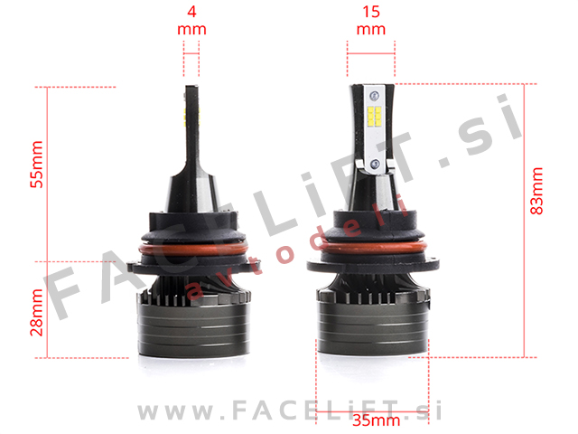 LED kit HB5 (9007) CSP 2x 30W (2x 5000lm) 6000K CANBUS 12V 24V