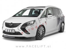 Opel Zafira Tourer 11-16 podaljšek sprednjega odbijača črni (mat)