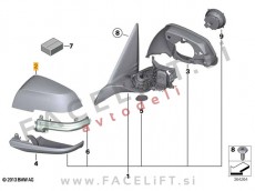 BMW 4 / F32 F33 F36 (13- ) / pokrov ogledala / desni