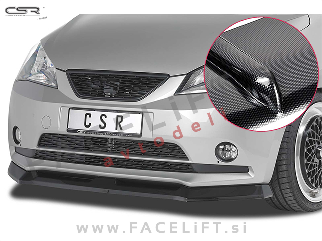 Seat Mii / (12-18) / podaljšek sprednjega odbijača / karbon (sijaj)
