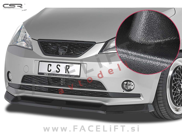 Seat Mii / (12-18) / podaljšek sprednjega odbijača / črni (mat)