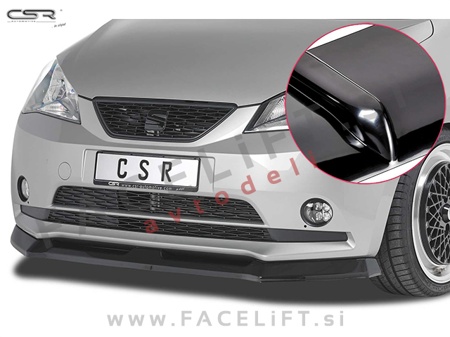 Seat Mii / (12-18) / podaljšek sprednjega odbijača / črni (sijaj)