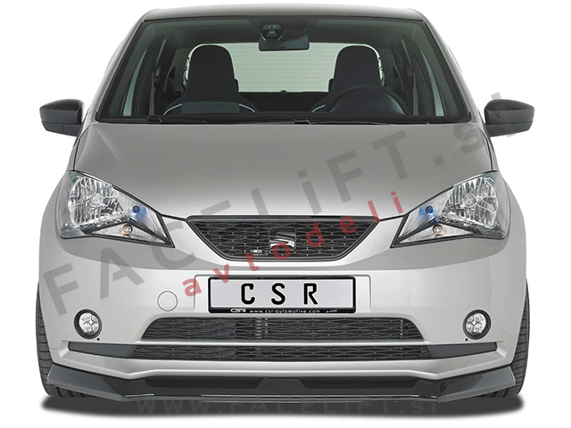 Seat Mii / (12-18) / podaljšek sprednjega odbijača / črni (sijaj)