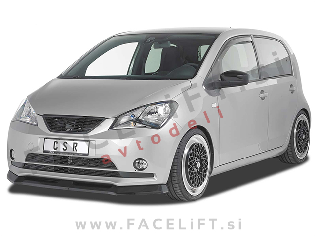 Seat Mii / (12-18) / podaljšek sprednjega odbijača / črni (mat)