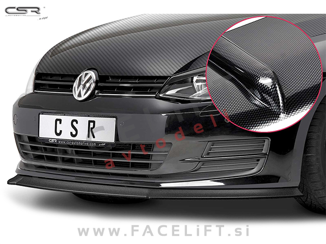 VW Golf 7 12-17 podaljšek sprednjega odbijača karbon (sijaj)
