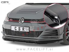 VW Golf 7 GTI TCR 19-20 podaljšek sprednjega odbijača karbon sijaj