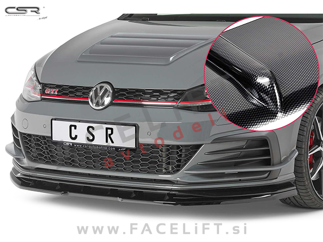 VW Golf 7 GTI TCR 19-20 podaljšek sprednjega odbijača karbon sijaj VW Golf 7 GTI TCR 19-20 podaljšek sprednjega odbijača karbon sijaj