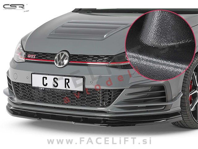 VW Golf 7 GTI TCR 19-20 podaljšek sprednjega odbijača črni mat