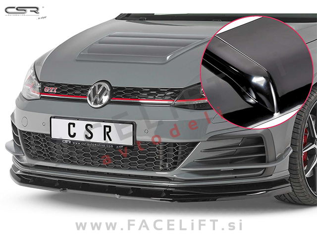 VW Golf 7 GTI TCR 19-20 podaljšek sprednjega odbijača črni sijaj