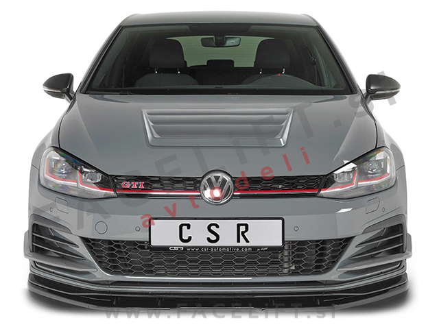 VW Golf 7 GTI TCR 19-20 podaljšek sprednjega odbijača črni sijaj