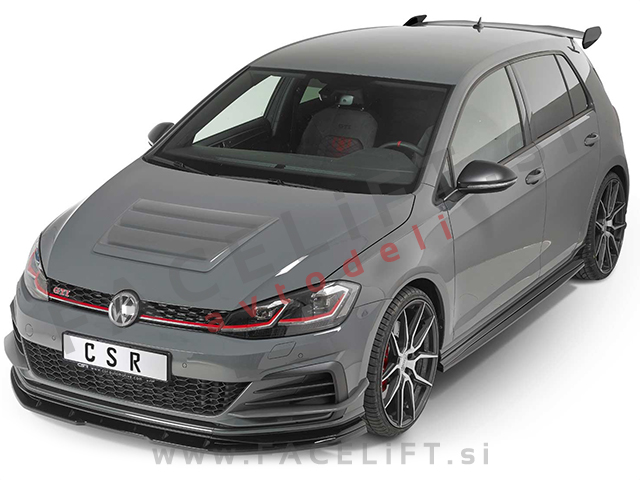 VW Golf 7 GTI TCR 19-20 podaljšek sprednjega odbijača črni mat