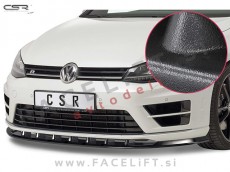VW Golf 7 R 12-17 podaljšek sprednjega odbijača črni (mat)