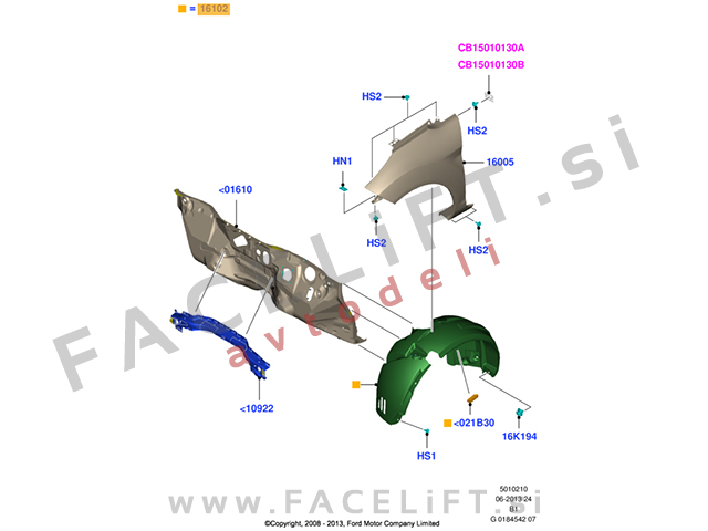 Ford Fiesta 08-17 sprednji kolotek desni