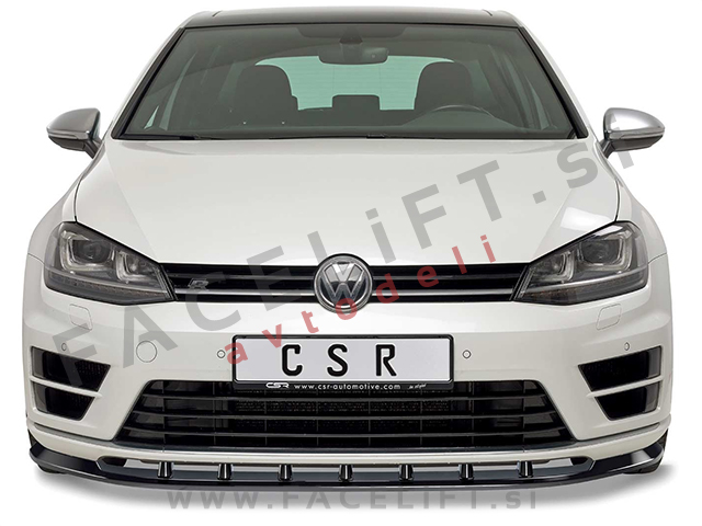 VW Golf 7 R 12-17 podaljšek sprednjega odbijača črni (sijaj)