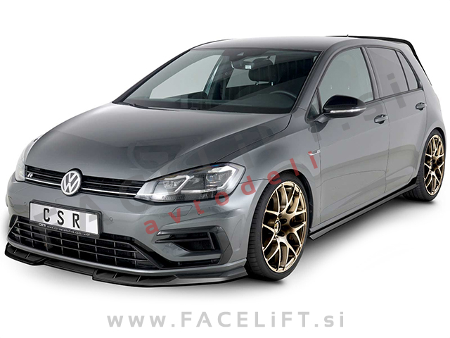 VW Golf 7 R / 5G (17-20) / podaljšek sprednjega odbijača / karbon (sijaj)