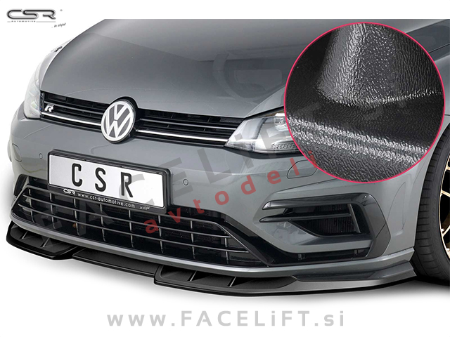 VW Golf 7 R / 5G (17-20) / podaljšek sprednjega odbijača / črni (mat)