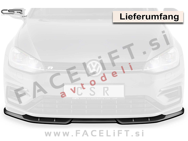 VW Golf 7 R / 5G (17-20) / podaljšek sprednjega odbijača / črni (mat) VW Golf 7 R / 5G (17-20) / podaljšek sprednjega odbijača / črni (mat)