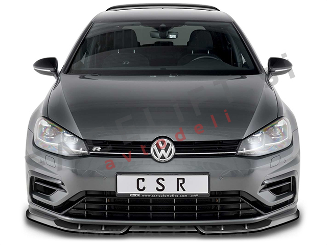 VW Golf 7 R / 5G (17-20) / podaljšek sprednjega odbijača / črni (sijaj)