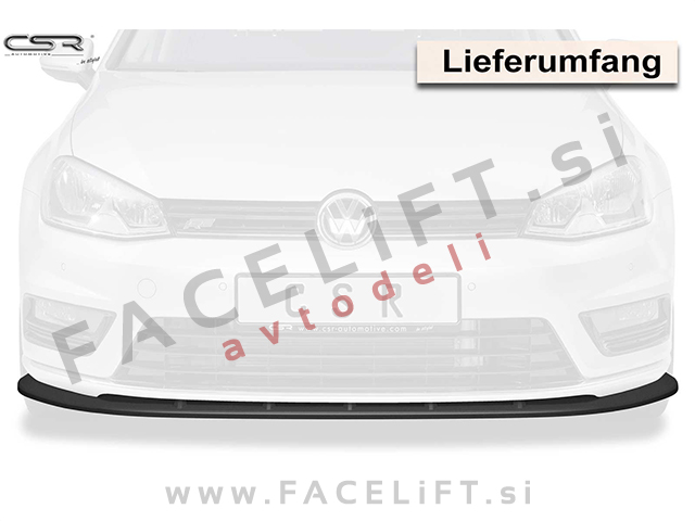 VW Golf 7 R-Line / 5G (12-17) / podaljšek sprednjega odbijača / karbon (sijaj)