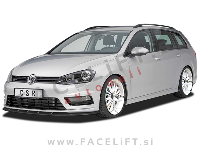 VW Golf 7 R-Line / 5G (12-17) / podaljšek sprednjega odbijača / črni (mat)