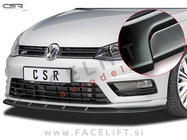 VW Golf 7 R-Line / 5G (12-17) / podaljšek sprednjega odbijača / črni (mat)