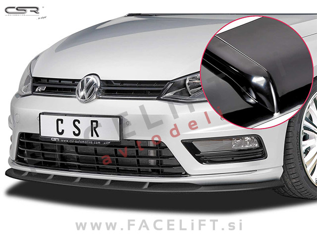 VW Golf 7 R-Line / 5G (12-17) / podaljšek sprednjega odbijača / črni (sijaj)