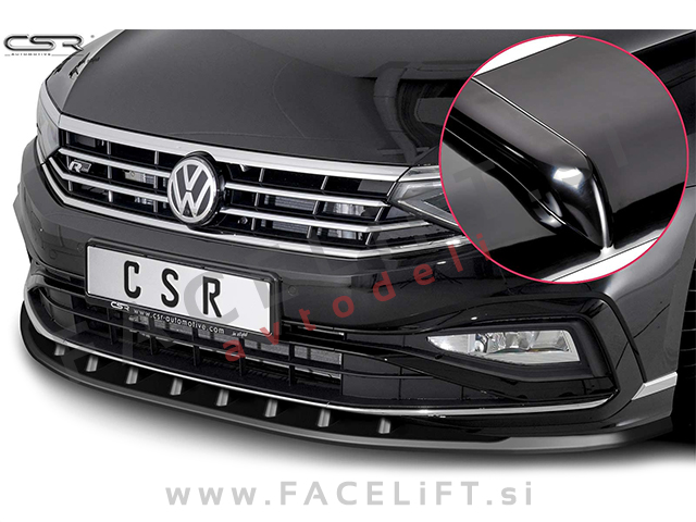 VW Passat R-Line / B8 (19- ) / podaljšek sprednjega odbijača / črni (sijaj)