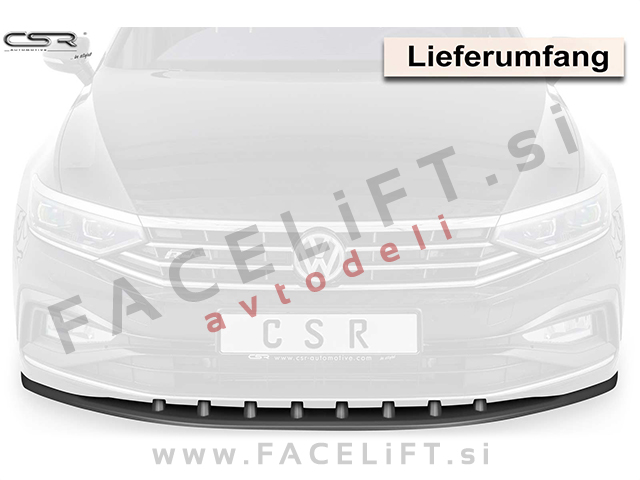 VW Passat R-Line / B8 (19- ) / podaljšek sprednjega odbijača / črni (mat)