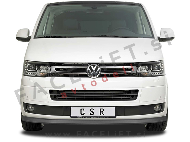 VW T5 09-15 podaljšek sprednjega odbijača črni (sijaj)