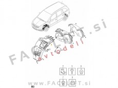 Opel Zafira B / T98 (05-11) / sprednji kolotek, sprednji del / levi