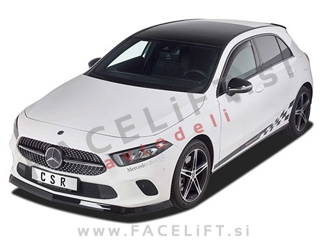 Mercedes A / W177 (18- ) / podaljšek sprednjega odbijača / črni (sijaj)