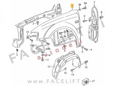 VW Passat 3B 96-00 sprednji blatnik desni VW Passat 3B 96-00 sprednji blatnik desni