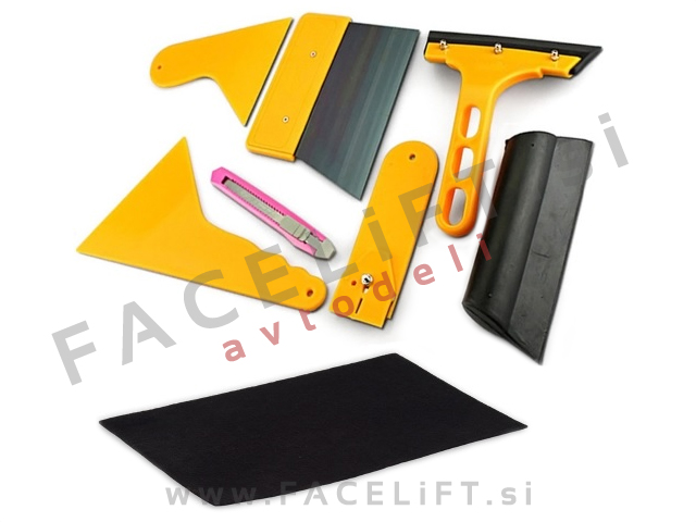 Set pripomočkov za lepljenje folij