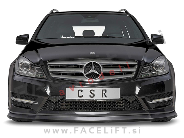 Mercedes C AMG Line W204 11-15 podaljšek sprednjega odbijača črni (mat)