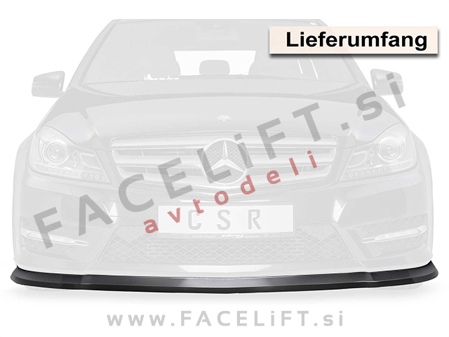 Mercedes C AMG Line W204 11-15 podaljšek sprednjega odbijača črni (mat)