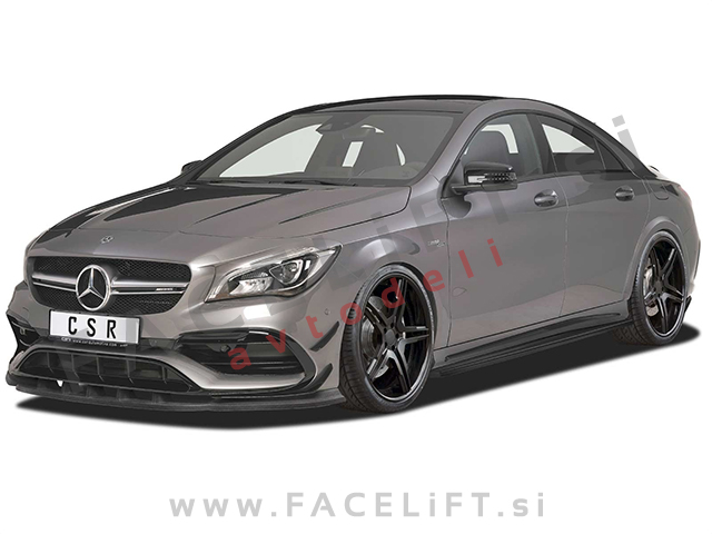 Mercedes CLA AMG C117 15- podaljšek sprednjega odbijača črni (mat)