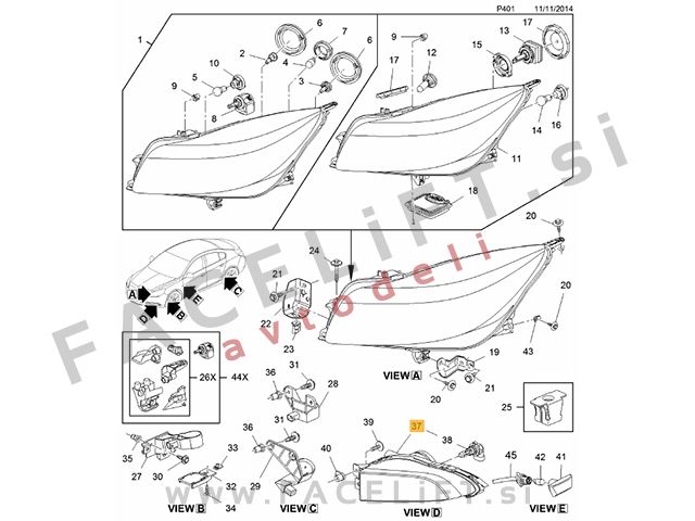 Opel Insignia / G09 (08-13) / meglenka / leva Opel Insignia / G09 (08-13) / meglenka / leva
