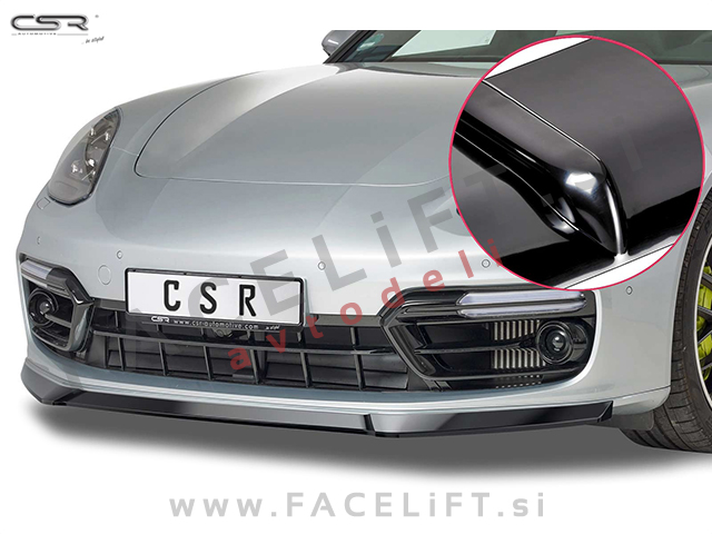 Porche Panamera / 971 (16- ) / podaljšek sprednjega odbijača / črni (sijaj)