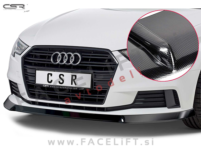 Audi A3 / 8V (16-20) / podaljšek sprednjega odbijača / karbon (sijaj)