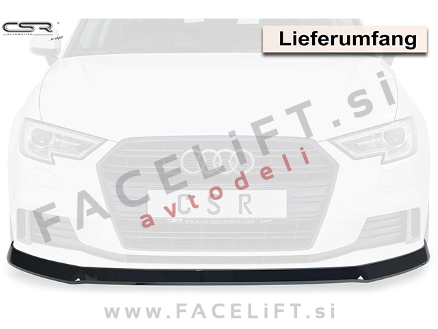 Audi A3 / 8V (16-20) / podaljšek sprednjega odbijača / karbon (sijaj)