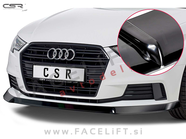 Audi A3 / 8V (16-20) / podaljšek sprednjega odbijača / črni (sijaj)